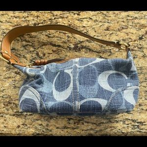 Authentic small denim coach handbag